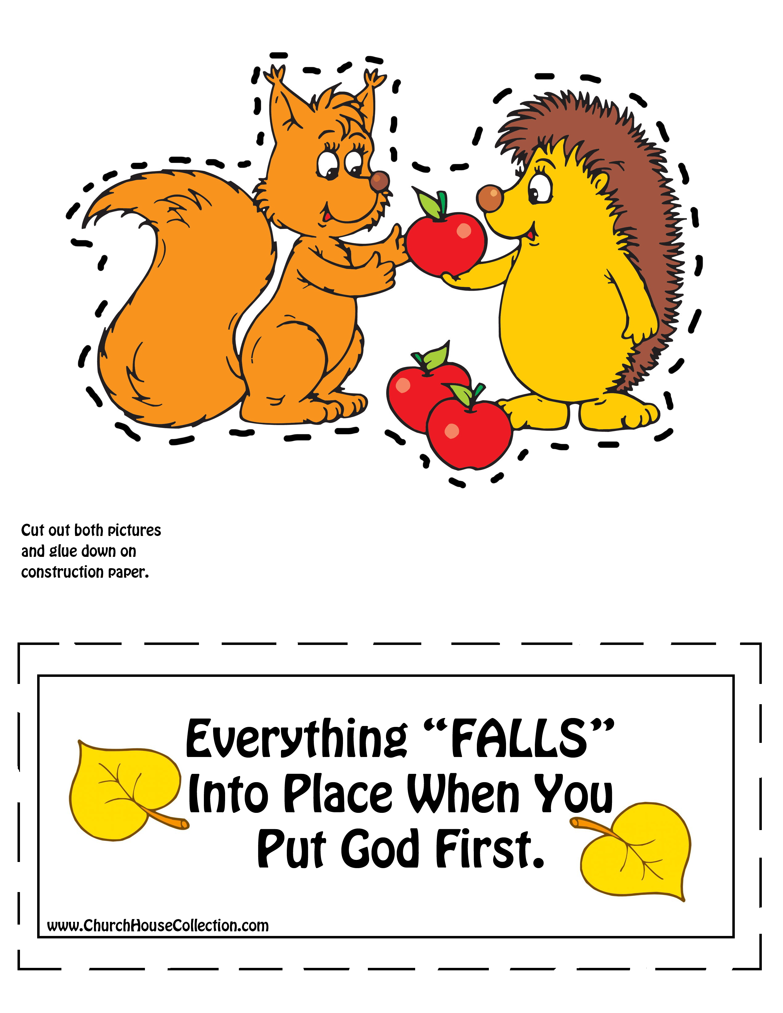 Fall Cutout Sunday School Craft For Kids